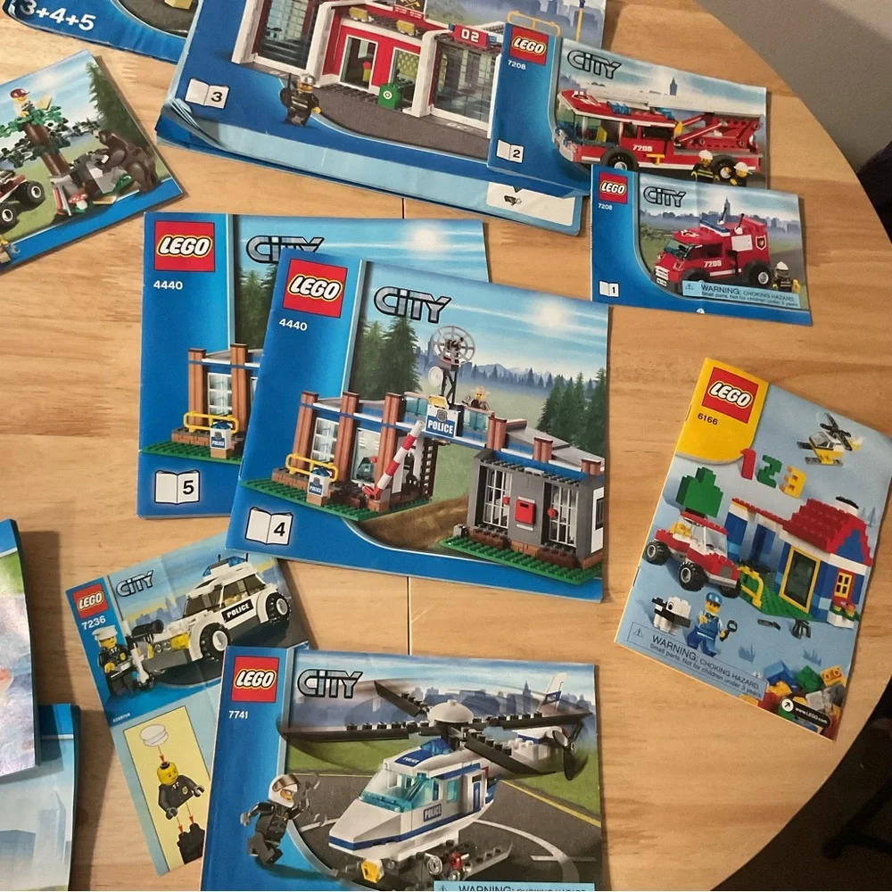 Lot x24 Lego City Instruction Manuals Only 7208 4440 60085  Police Fire Car Plow